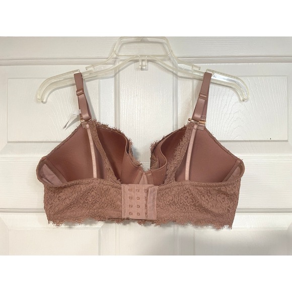 NWOT Aerie Lace Balconette Bra Padded Underwire Convertible Racerback 38D Brown - Picture 3 of 7